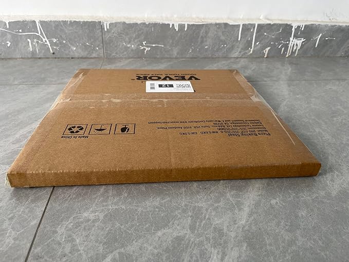 VEVOR Pizza Steel, 14" x 14" x 1/4" Pizza Steel Plate for Oven, Pre-Seasoned Carbon Steel Pizza Baking Stone with 20X Higher Conductivity, Heavy Duty Rustproof Pizza Pan for Outdoor Grill, Indoor Oven