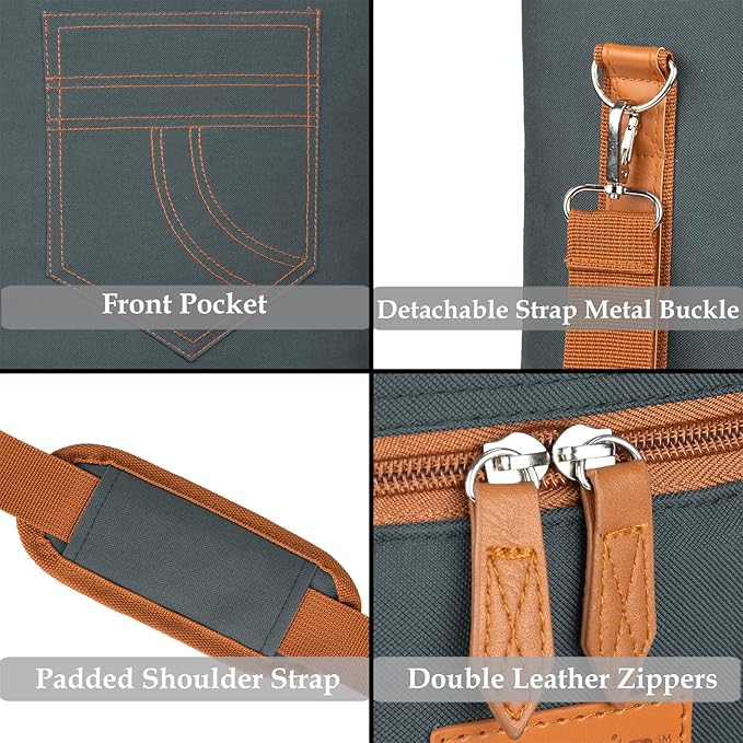 Tirrinia 4 Bottle Wine Gift Carrier - Gray, Padded, Insulated, Portable, Versatile, Stylish