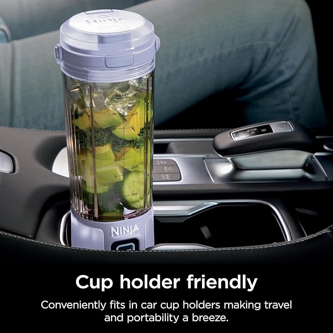 Ninja Blast Portable Blender, Cordless, 18oz. Vessel, Personal Blender For-Shakes and Smoothies, BPA Free, Leakproof-Lid and Sip Spout, USB-C Rechargeable, Dishwasher Safe Parts, Lavender, BC151ML