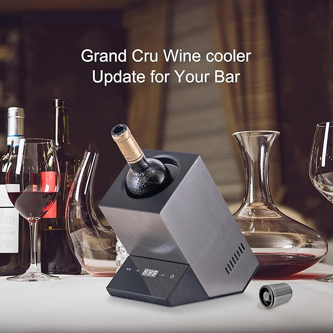 Cobalance Wine Chiller Electric,Single Bottle Cooler for 750ml Wine or Some Champagne,Portable Coolers Keep Cold Up to 24h,Personalized Chillers at Party,Gift for Wine Lover