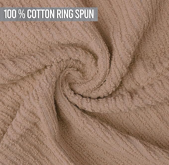 Softolle Bar Mop Towels, Pack of 12-16x19 Inches - 100% Cotton Super Absorbent Towels, Multi-Purpose for Home and Bar Cleaning (Taupe)