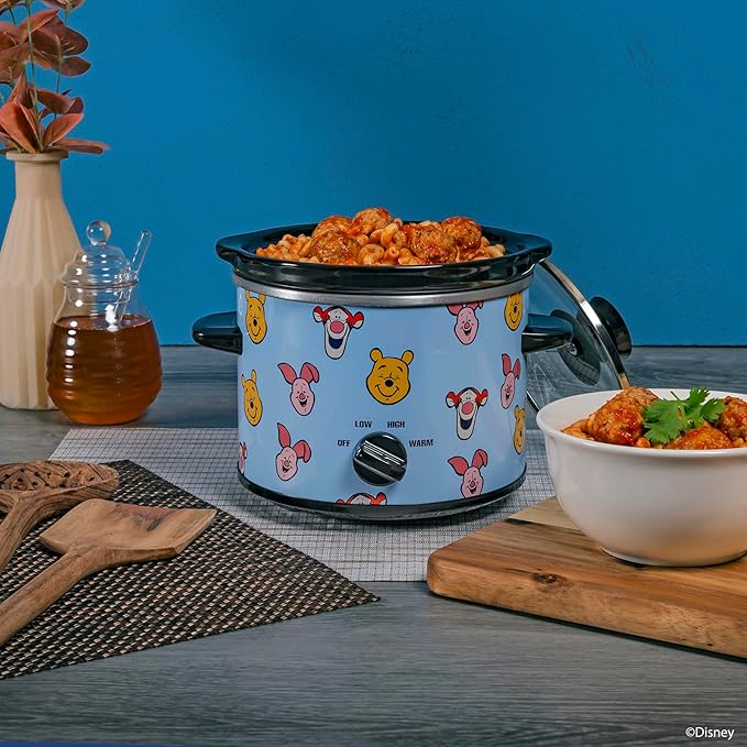 Uncanny Brands Disney Winnie the Pooh and Friends 2qt Slow Cooker - Small Kitchen Appliance