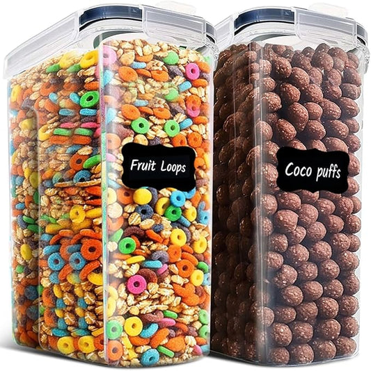 ComSaf Cereal Storage Containers Set (6.3L / 6.7Qt) – Airtight Food Storage with Lids, Pantry Organizer for Rice, Sugar, Flour
