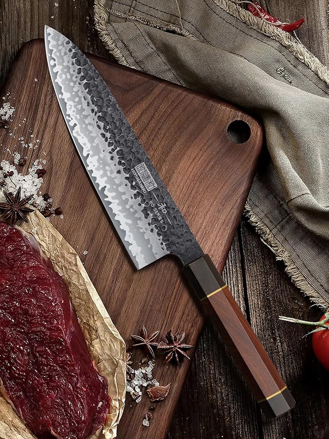 HOSHANHO 3 Pieces Knife Set, Professional High Carbon Steel Kitchen Knives Set, Ultra Sharp Japanese Chef Knife Set with Ergonomic Handle & Gift Box