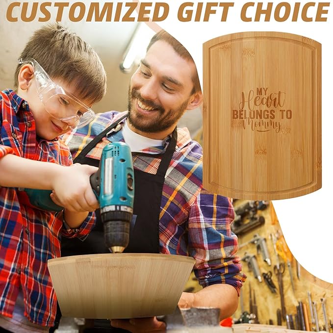 Patelai 12 Pack Large Cutting Boards Bulk Wooden Kitchen Chopping Boards for Crafts DIY Wedding Housewarming Gift(Bamboo,12 x 9 Inch)