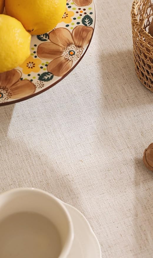 patdrea Designer Small Orange Tablecloth for Square Tables,Pineapple Tree Pattern Linen Tablecloth,Tropical Style Fruit Table Cover Cloth Decor for Kitchen Dining Christmas,55"*55"