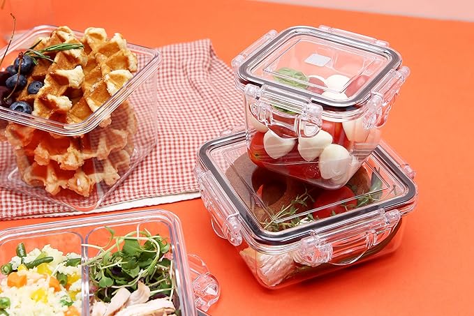 Airtight Food Storage Container With Lid (87.9 oz) - Leak-Proof Large container| BPA-Free | Meal Prep | Microwave, Freezer and Dishwasher Safe | Kitchen Fridge Organizer Boxes | Fresher Food