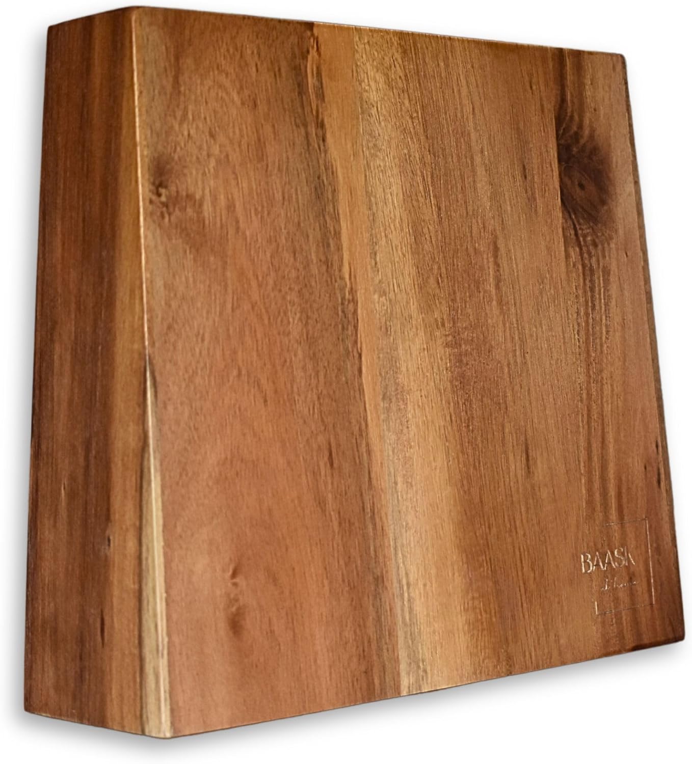 Magnetic Knife Holder, Acacia Wood Double-Sided Magnetic Knife Block - Knife Stand - Strong Magnets - Universal Size - Minimalist Modern Style by BAASK