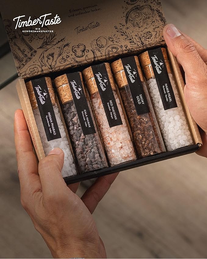 Gourmet Salt Mens Gifts – 5 Unique Salts – Stocking Stuffers for men, Spices and Seasonings Sets for Cooking, Food gifts for Men & Women, Seasoning gift Set, Cooking Gifts for men, Gift Sets for mens