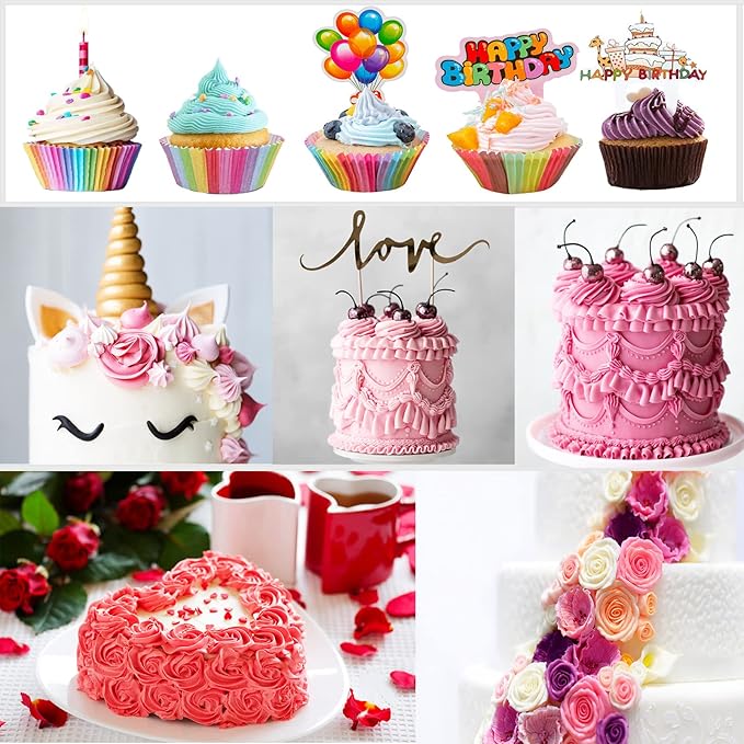 Cake Decorating Supplies Kit Tools 356pcs, Nifogo Baking Accessories with Cake Turntable, Pastry Piping Bag, Piping Icing Tips for Beginners