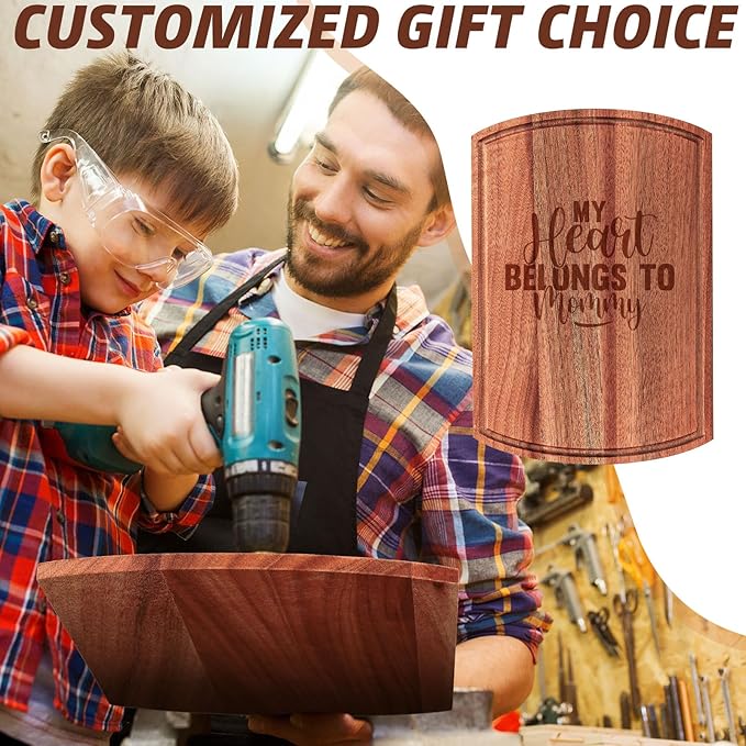 Patelai 12 Pack Large Cutting Boards Bulk Wooden Kitchen Chopping Boards for Crafts DIY Wedding Housewarming Gift(Walnut Wood,14 x 11 Inch)