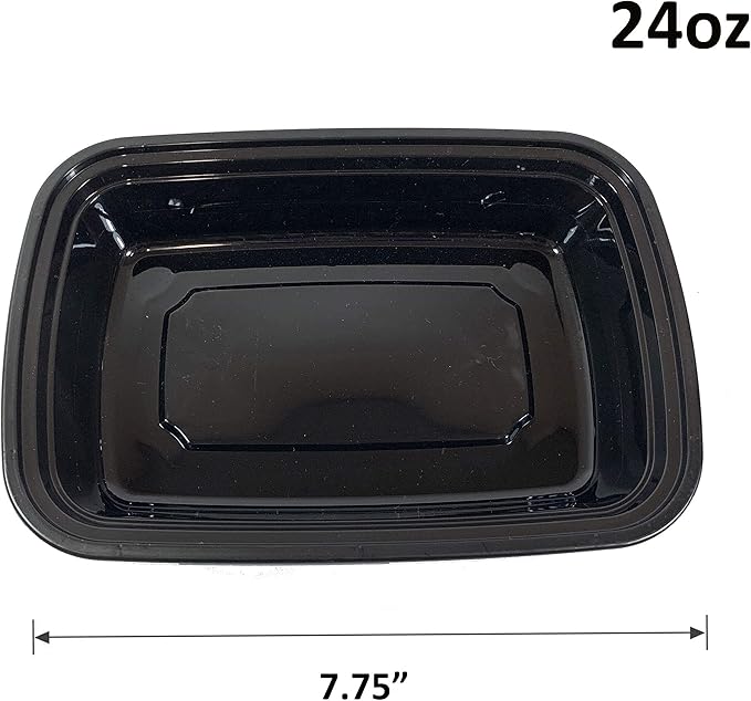 50 sets Rectangle 24oz Meal Prep Containers with lids Microwavable Food Container Plastic BPA Free Rectangle