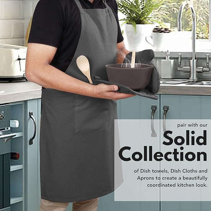 Native Fab Farmhouse Oven Mitts and Pot Holders Set of 4, Heat Resistant Non-Slip Machine Washable, 100% Cotton Kitchen Pot Holders Oven Mitts Sets Grey