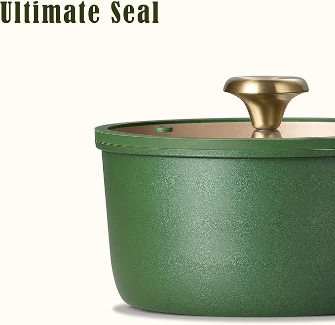 CAROTE 2QT & 2.5QT Sauce Pan Sets with Lid & Ladle Cooking Pots Nonstick Saucepans Cookware Set Small Kitchen Pot, Induction Comptable, Easy to Clean, PFOA FREE (Green)