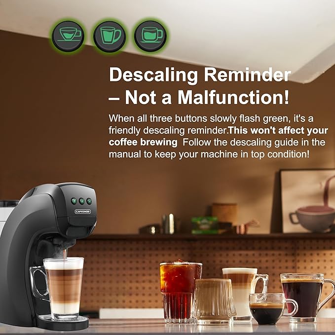 Warriors1 Single Serve Coffee Maker for Keurig K Cup, Espresso Machine for Nespresso Original, Dolce Gusto Pod, Ground Coffee, Cappuccino & Latte Coffee Machine, 20 Bar Espresso Maker, 3 Brew Sizes