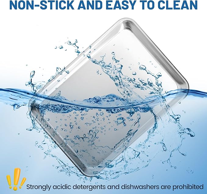 6 Pack Quarter Size 13" × 10" Baking Sheet Pan Aluminum Commercial cookie sheets for baking