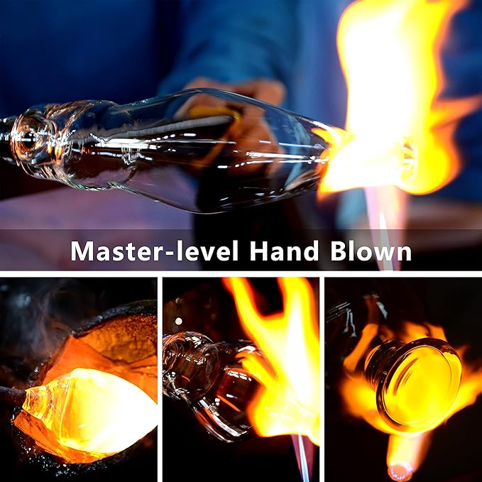 Wine Glasses Set of 4 - Hand Blown wine glass 15oz in Gift Packaging - Large White Wine Glass on Long Stem - Unique Modern Shape - For Wedding, Anniversary, Mother’s Day