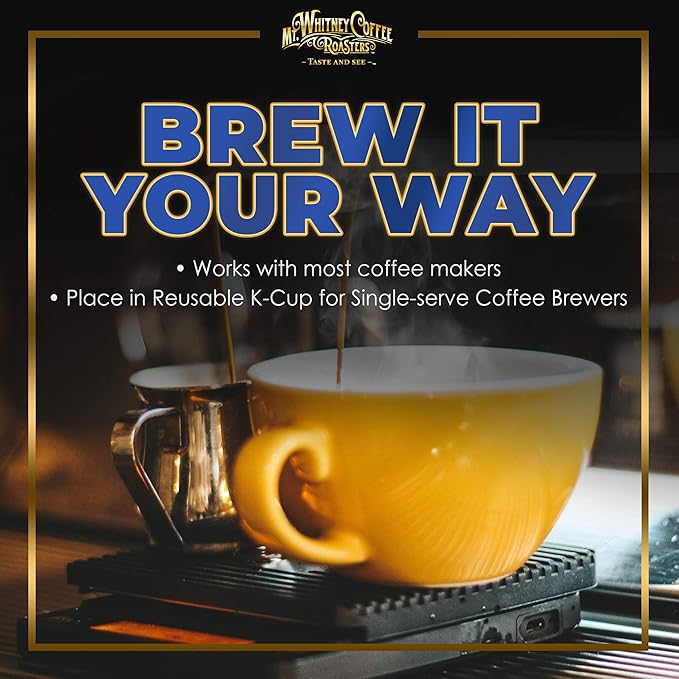 Mt. Whitney Organic Mammoth Espresso, Low Acid Coffee (Ground 12 Oz)