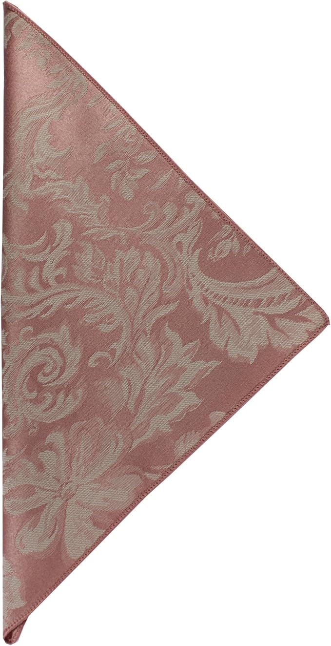 Ultimate Textile Miranda Damask English Rose Cloth Napkins - 17" x 17" (Set of 120) Square Washable Cotton Polyester for Wedding, Party & Dining Events
