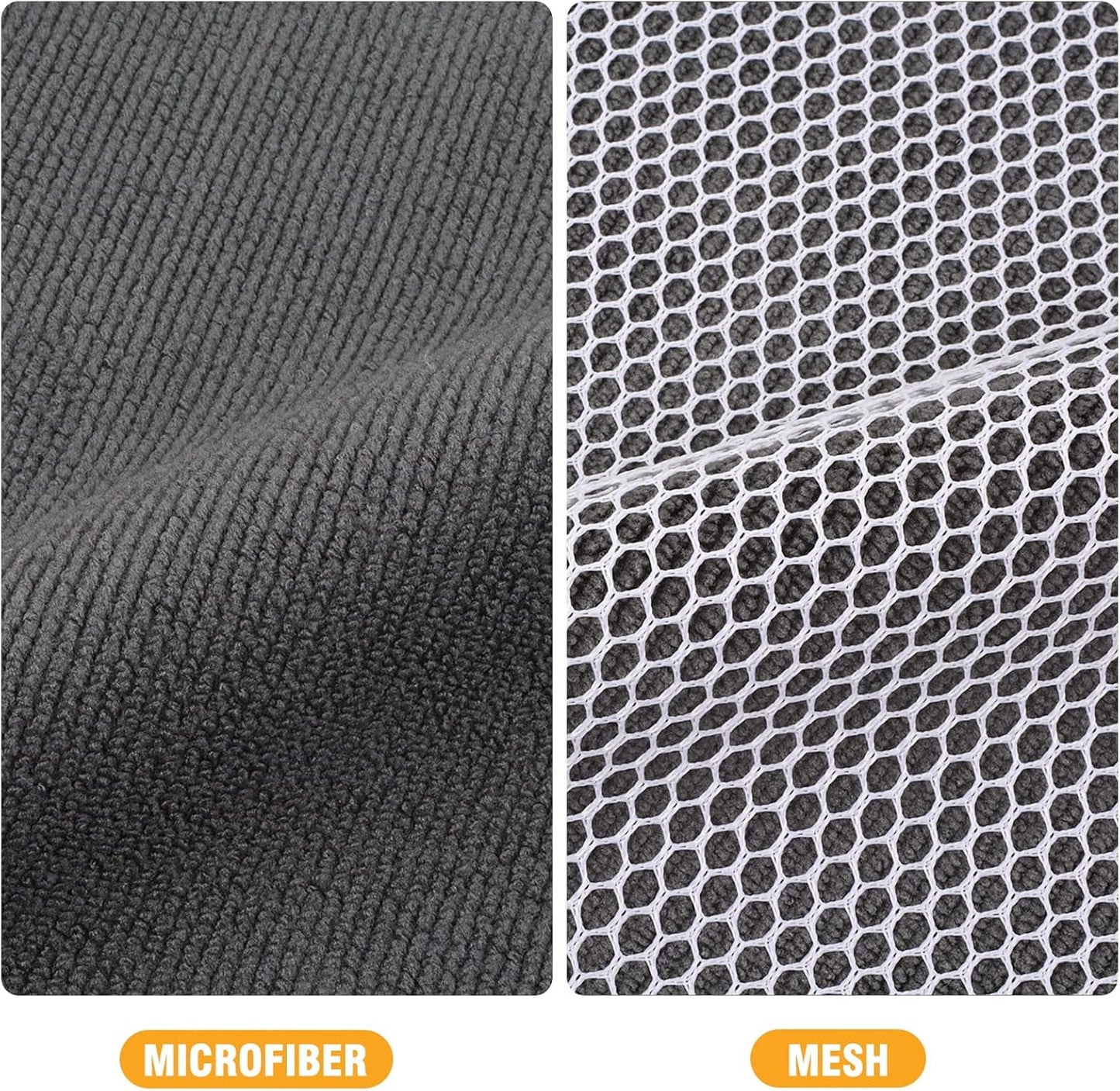 KinHwa Kitchen Washcloths for Dishes Absorbent Microfiber Dish Cloths Quick Dry Dish Rags with Poly Scour Scrub Side Ideal for Kitchen Cleaning (Gray, 12inchx12inch 18 Pack)