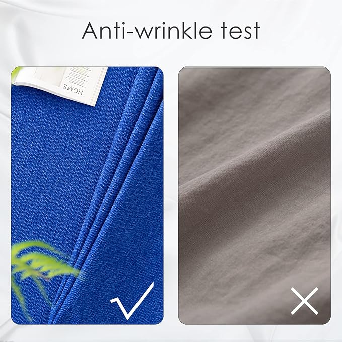 BALCONY & FALCON Rectangle Tablecloth Washable Wrinkle Resistant and Water Proof Table Cloth Decorative Linen Fabric Tablecloths for Dining Parties Kitchen Wedding and Outdoor Use (Royal Blue, 55x95)