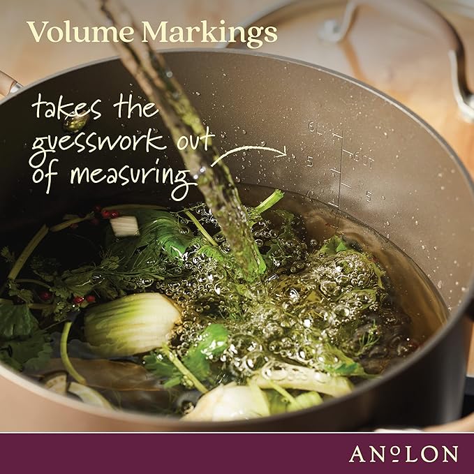 Anolon Advanced Home Hard-Anodized Nonstick Open Stock Cookware (8.5 Qt. Wide Stockpot, Bronze)
