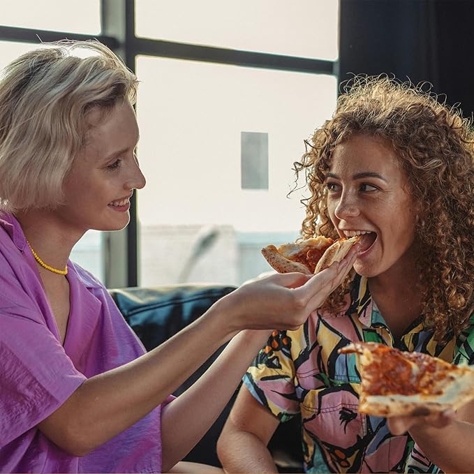 Pizza Steel for Oven & Grill – Heavy Duty Baking Steel Pizza Stone, Round Baking Steels with Dual Handles，Carbon Pizza Pan for Crispy Crust, Bread, Cooking & BBQ