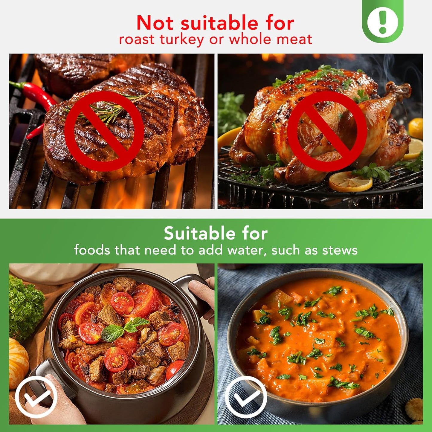 CAREGY Electric Roaster Liners 34 x 18 Inch 10 Counts Disposable Roaster Liners Fits 16, 18, 22 Quarts Roasters, Roasting Oven Liners Cooking Bags for Immediate Cleanup