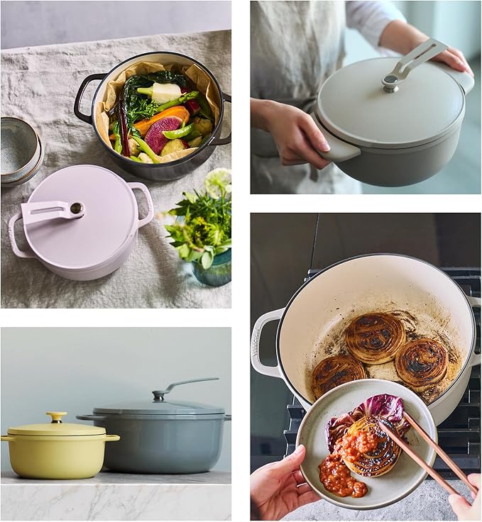 Vermicular Oven Pot 2.0 | Lightweight Enameled Cast Iron Pot | 22cm (3.7 Qt) | Non-Toxic | Induction-compatible | Dutch Oven | Made in Japan | Matte Black