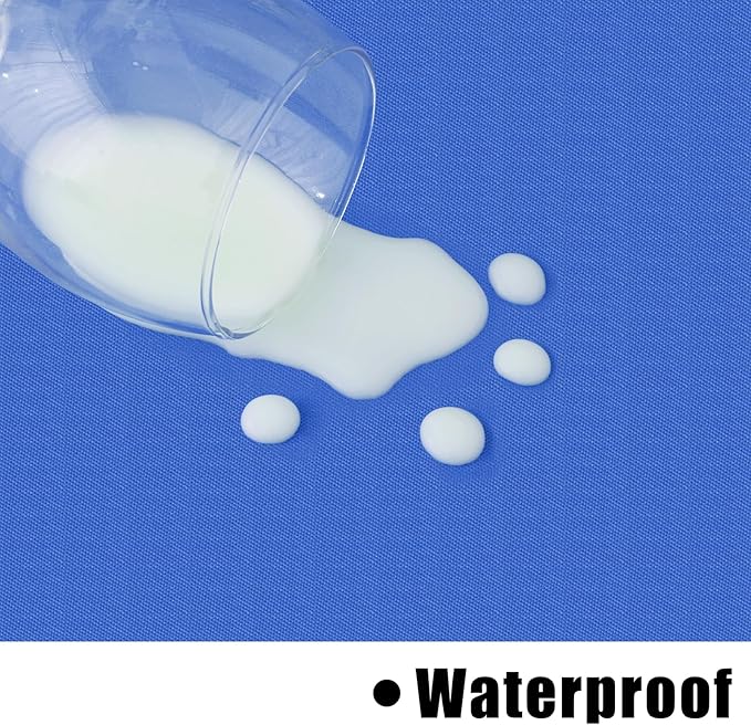 homing Rectangle Vinyl Tablecloth, Waterproof Spillproof Plastic Flannel Backed Table Cloth, Wipe Clean Table Cover for Dining, Buffet Parties and Camping (Blue, 52" x 70")