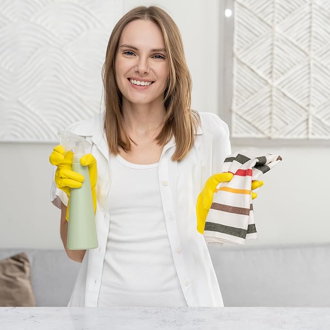 Fall Colors Striped Kitchen Towels - 6 Pack, 100% Cotton, 30"x20", Large Size Kitchen Towels with Hanging Loop - Lint-Free, Washable and Durable Harvest Theme Tea Towels (6 Pack)