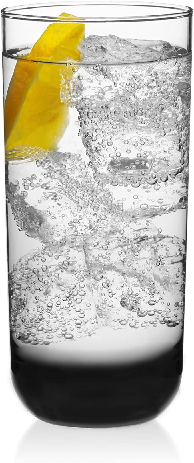 Libbey Polaris Tumbler and Rocks Glass Set, Smoke Hue Drinkware Glasses Set, Lead-Free Tall Water Glasses with Modern Clean Lines, Dishwasher Safe Drinking Glasses Set of 16