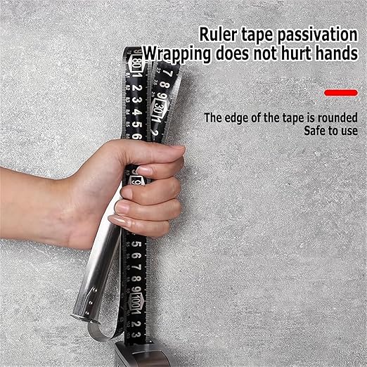 2025 New 16/25FT Stainless Steel Tape Measure - Dual-Sided Precision Imperial & Metric Scales, Auto-Lock, Magnetic Base, Pro-Grade Accuracy (16ft/5m)