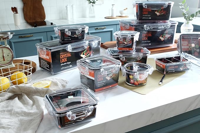 Airtight Food Storage Container With Lid (87.9 oz) - Leak-Proof Large container| BPA-Free | Meal Prep | Microwave, Freezer and Dishwasher Safe | Kitchen Fridge Organizer Boxes | Fresher Food