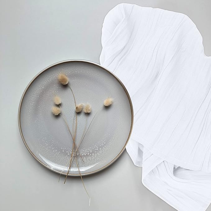 RUVANTI Flour Sack Towels 24 Pack 28x28 Inch, 100% Cotton Tea Towel, Reusable, Machine Washable, Absorbent BarTowels - Dish Cloth Perfect for Drying Dishes & Cleaning - White