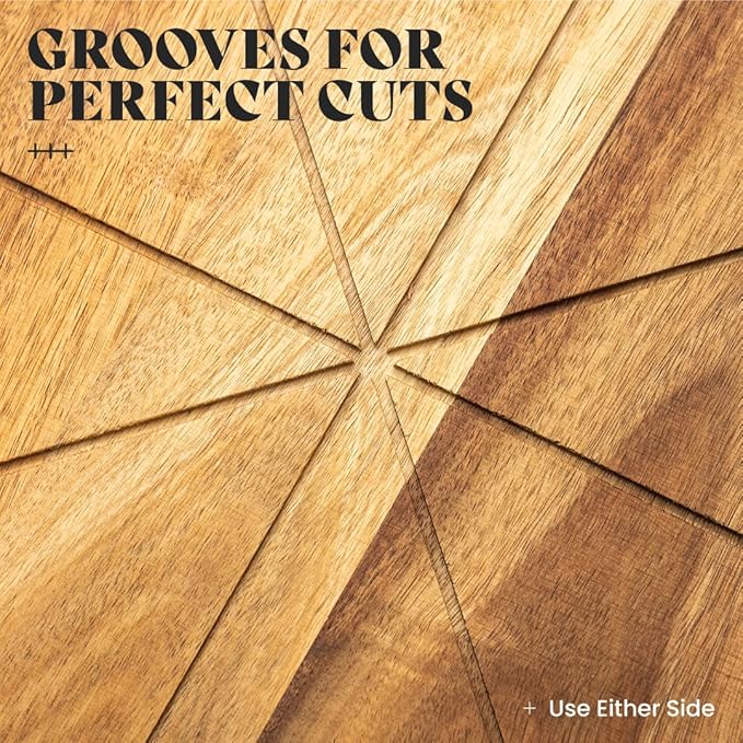 Wooden Pizza Peel - Versatile Pizza Holder - Reliable and Durable Pizza Paddle - Pizza Making Accessories - 19.7 in x 12.6 inches Acacia Wood Pizza Peel by Tremo