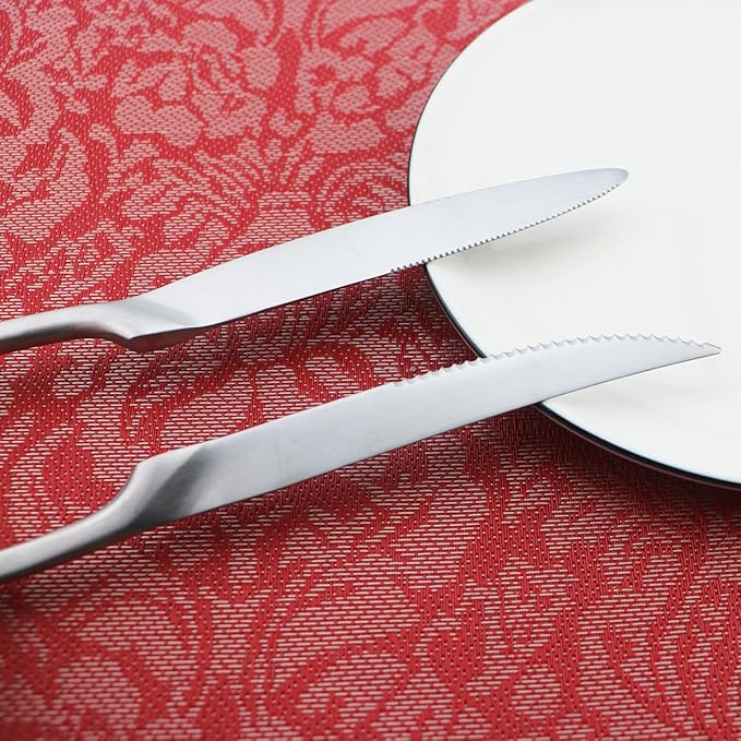 24-Piece Flatware Set,Extra Thick Heavy Duty - 18/10 Stainless Steel Cutlery Sets,High Matte Finish Silverware Flatware Sets Service for 4,Use for Home,Kitchen, Utensil Sets