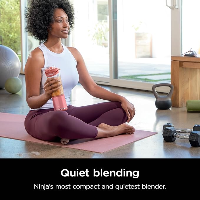 Ninja Blast Portable Blender, Cordless, 18oz. Vessel, Personal Blender for Shakes & Smoothies, BPA Free, Leakproof Lid & Sip Spout, USB-C Rechargeable, Dishwasher Safe Parts, Red Clay, BC151RY