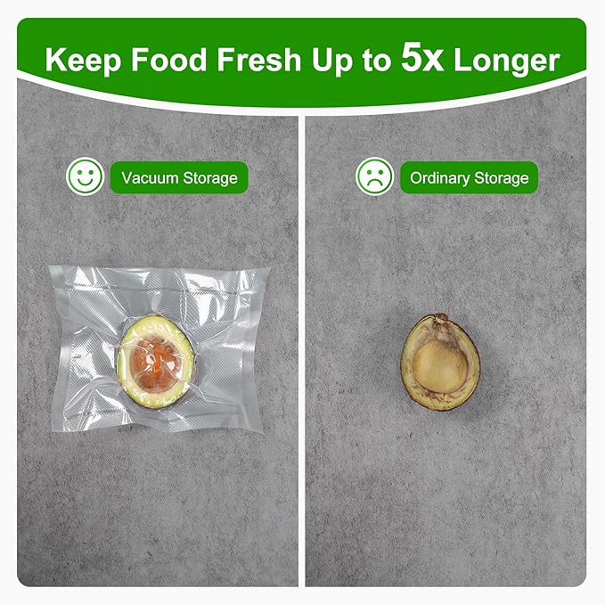 Ultrean 8" x 150' Vacuum Seal Roll Keeper with Cutter, Commercial Grade Vacuum Sealer Bags for Food Saver,BPA Free,Ideal for Storage,Meal Prep and Sous Vide