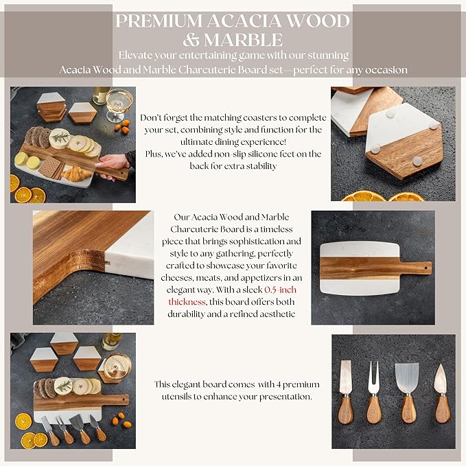 Personalized Charcuterie Board Set - Custom Engraved Bridal Shower, Wedding & Anniversary Present, Perfect for Housewarming, Couples, Party, Christmas, Friends, Birthday Gifts for Women