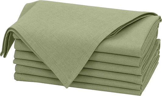 Ruvanti Linen Napkins Set of 6, 18x18 Cloth Napkins, Cotton Linen Blend Napkins Cloth Washable, Soft, Reusable Dinner Napkins for Wedding, Parties, Christmas, Thanksgiving, Everyday Use-MartiniOlive