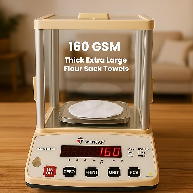 Flour Sack Towels | Tea Towel for Crafts| Kitchen Dish | Cotton Blank Towel for Embroidery| Baking Bread Proofing Linen Cover| Thick Absorbent Quick Dry| 7 Pack 33"x38" White