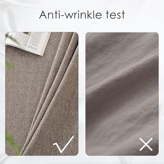 BALCONY & FALCON Rectangle Tablecloth Washable Wrinkle Resistant and Water Proof Table Cloth Decorative Linen Fabric Tablecloths for Dining Parties Kitchen Wedding and Outdoor Use (Taupe Gray, 55x70)