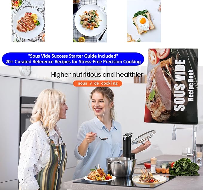 Sous Vide, 1100 Watts Sous Vide Cooker Machine Immersion Circulator, Thermal Immersion, Fast-Heating with Timer & Best Gift
