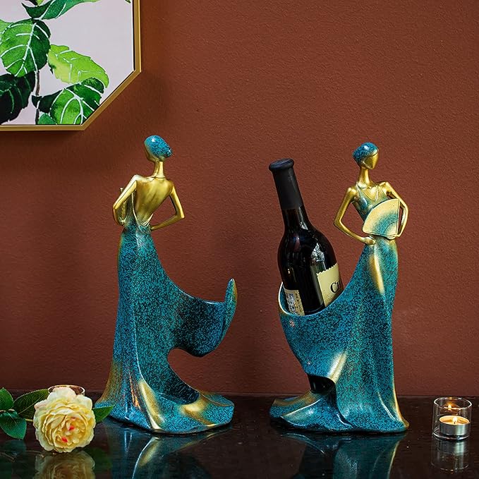 NUPTIO Wine Bottle Racks Countertop: Wine Rack Freestanding for Single Bottle, Tabletop Wine Holder Dining Table Sculpture Decor for Living Room Storage Rack Cabinet Decor Gifts for Christmas