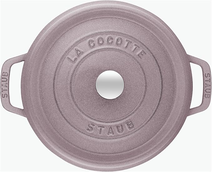 STAUB Cast Iron 7-qt Round Cocotte - Lilac