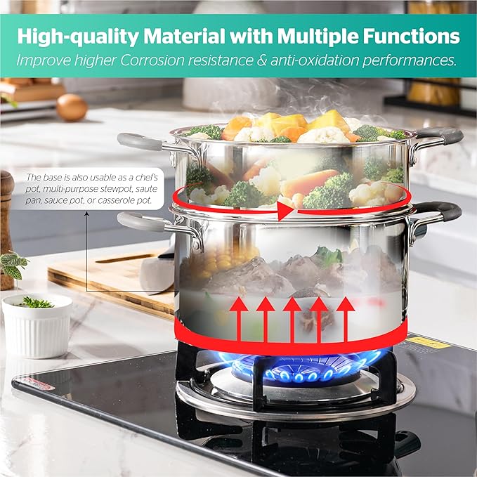 SUNHOUSE Cookware for Cooking (STEAMER POT, 3 Quarts)