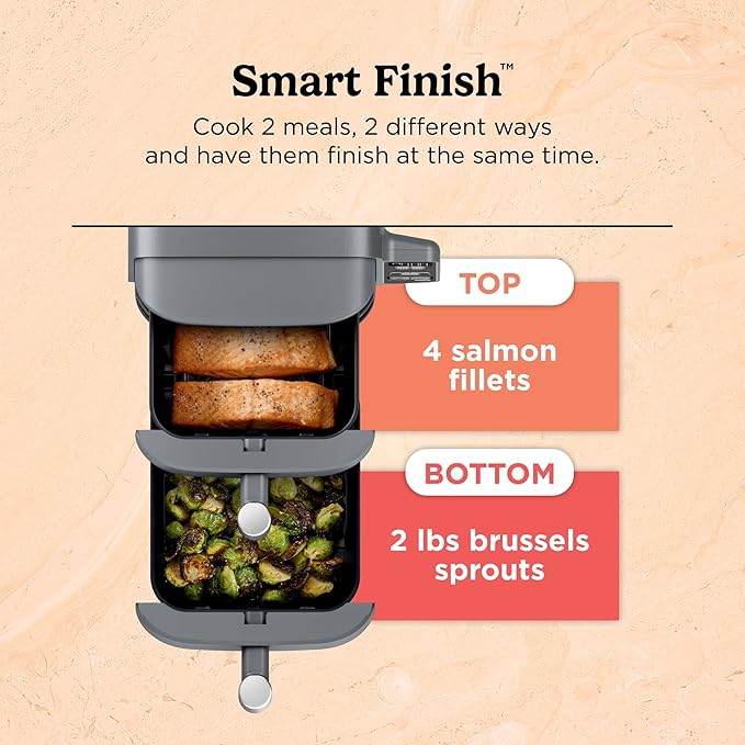 Ninja DoubleStack XL 2-Basket Air Fryer, 10 Quart Capacity for Cooking 4 Foods at Once-Multi-Cooker, Separate Cooking Zones, Easy Clean, Digital Controls, Perfect Holiday Gift