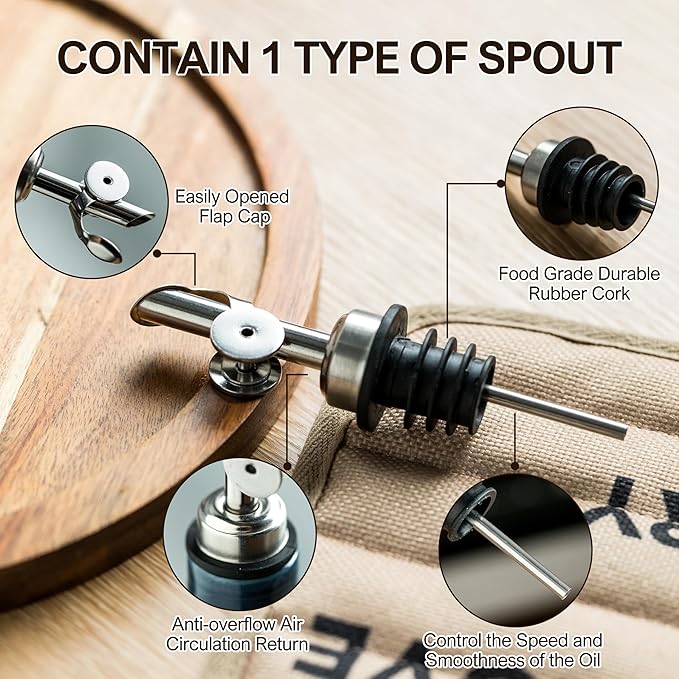 LYEOBOH Olive Oil Dispenser Bottle, Oil Dispenser for Kitchen, Ceramic Cooking Vinegar Dispensing Bottles with Spout, White