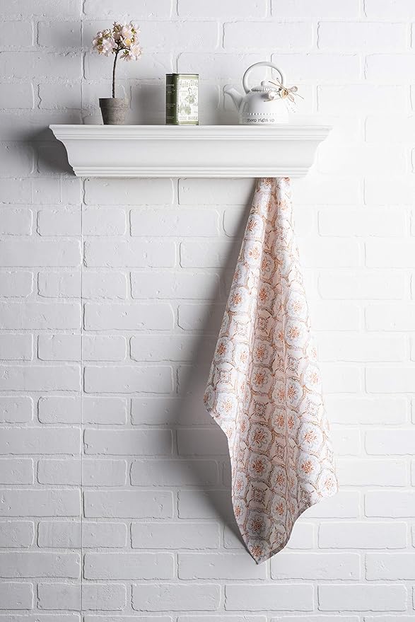 Maison d' Hermine Kitchen Towels Set of 3 100% Cotton 20" x 27.5" Reusable Cloth Tea Dish Towels Absorbent with Hanging Loop for Kitchen Dining Thanksgiving Christmas Decorations (Fair Isle)